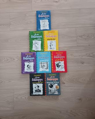 Lotto 8 Libri "Diario di una Schiappa" Jeff Kinney