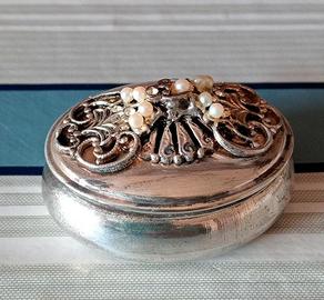 Cofanetto Placato Argento 925, Zirconi & Perle