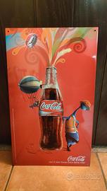 Targa insegna pubblicitaria Coca Cola 50x30cm
