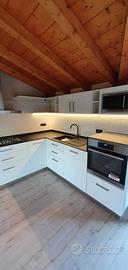 Cucina angolare con elettrodomestici