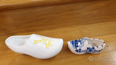2 scarpette olandesi in porcellana