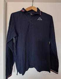 Polo Kappa manica lunga blu