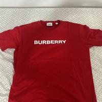 T shirt burberry taglia XXS rossa 2025 oversize