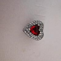 Charm Pandora Cuore Rosso e Pavè 799218C02