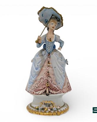CAPODIMONTE DAMA CON PARASOLE PARIGI 1780
