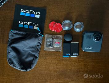 GoPro MAX perfetta  + accessori + microSD 64GB
