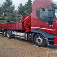 Iveco stralis ribaltabile gru jib 3 assi magirus