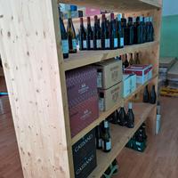 Scaffale in legno pieno