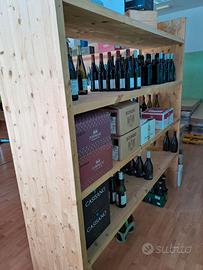 Scaffale in legno pieno