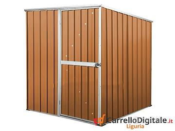 Box da giardino lamiera 175x185cm legno chiaro