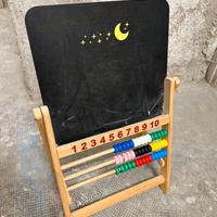 Lavagnetta Didattica in Legno con Abaco Colorato