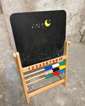 Lavagnetta Didattica in Legno con Abaco Colorato