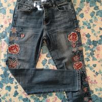 Jeans donna ricamati Miss Bonbon