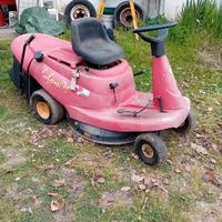 Trattorino rasaerba con raccoglitore