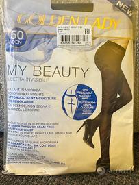 Collant nero senza cuciture, 50 Dan, tg: 3M