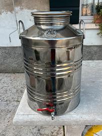 Fusto in acciaio per olio d’oliva 50 litri