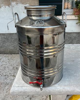 Fusto in acciaio per olio d’oliva 50 litri