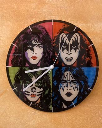 Orologio da parete in plexi 30cm KISS Rock Band