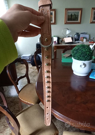 collare per cani con borchie in pelle