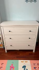Cassettiera IKEA Hemnes - Fasciatoio - Bianca