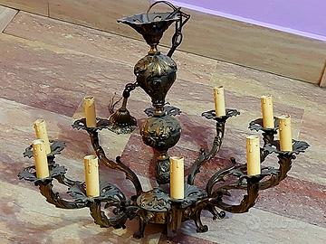 LAMPADARIO 10 LUCI STILE IMPERO