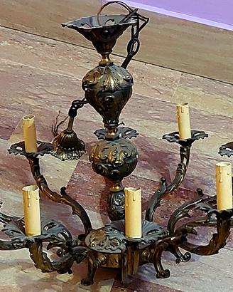 LAMPADARIO 10 LUCI STILE IMPERO