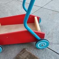 Carrello primi passi in legno Città del sole