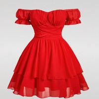 vestito rosso elegante 