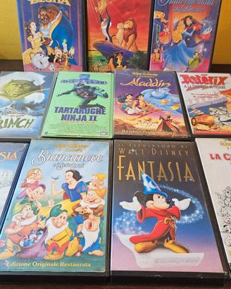 Vhs Disney, guerre stellari ,Asterix e tartarughe 