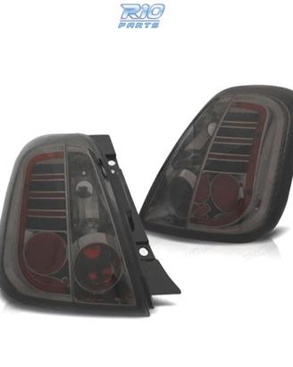 FANALI FIAT 500 07-15 LED FONDO CROMATO FUME