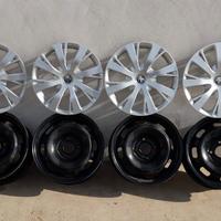 4 Cerchi e borchie 15" per Peugeot 208