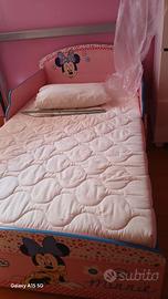 Lettino minnie con fasciatoio/cassettiera