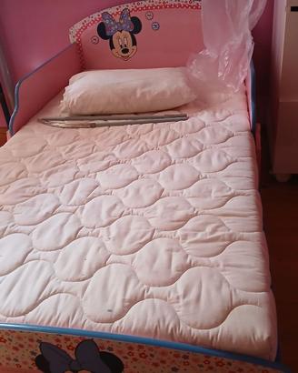 Lettino minnie con fasciatoio/cassettiera