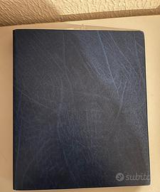 Raccoglitore rigido vintage blu