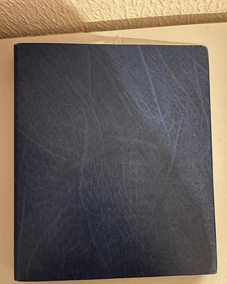 Raccoglitore rigido vintage blu
