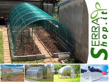 Struttura tunnel rete antigrandine arco serra sole