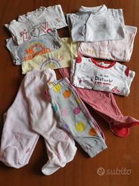 Lotto abbigliamento neonata