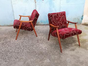 Coppia poltrone vintage anni 50-60 design 