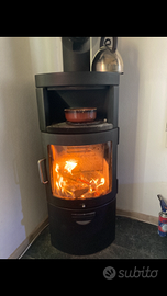 stufa danese a legna completa di tubo