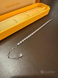 Bracciale Tennis Matrix Taglio baguette, Bianco