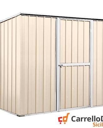 Casetta box giardino Acciaio 260x185cm avorio