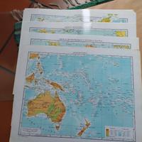 cartine geografiche anni '80 misura 28 x35