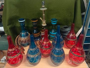 Lotto bottiglie+narghilè 