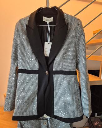 Completo giacca pantaloni con paillettes