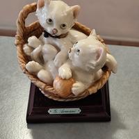 Coppia gattini in porcellana Giuseppe Armani 