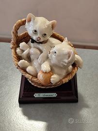 Coppia gattini in porcellana Giuseppe Armani 