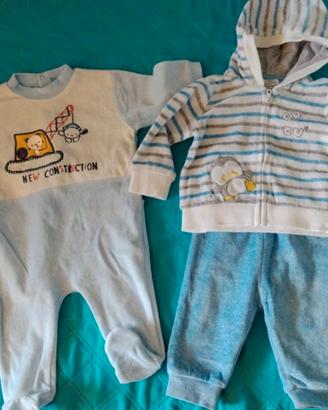 Coppia tutine neonato 3 mesi