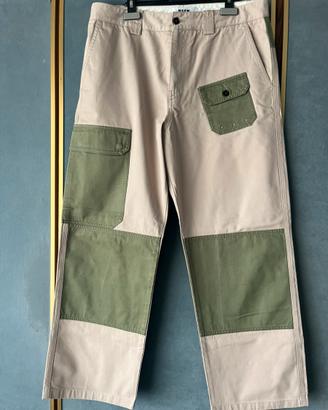 Pantaloni MSGM tg.50 in cotone beige e caki