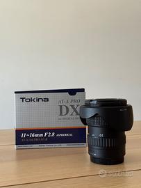 Tokina 11-16/2.8 attacco Canon