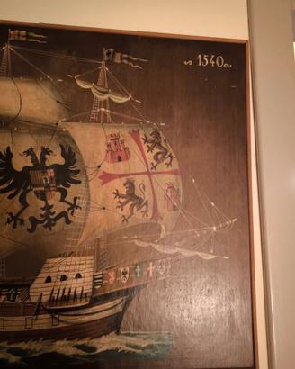 Stampa su legno Galeone Spagnolo